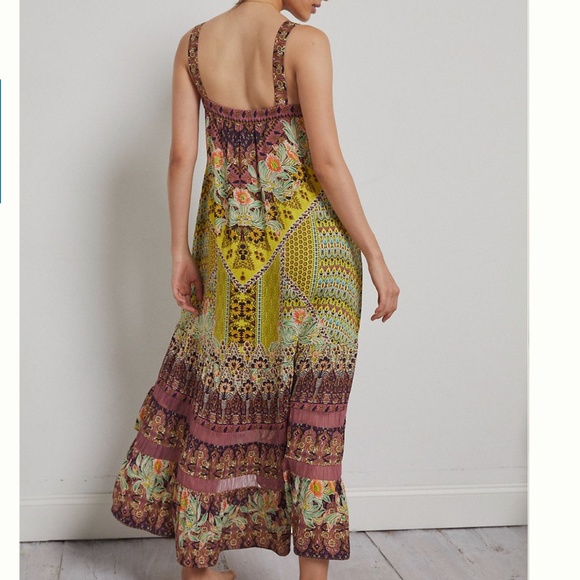 Lovett Tropical Aztec Boho Hipster Hippie Art Beach Floral Chic Peasant Dress - Picture 7 of 7